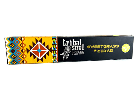 Tribal Soul Incense Smudge Sticks Sweetgrass + Cedar