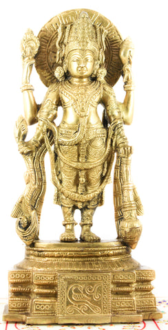 Vishnu Brass Murti