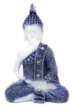 Meditating Buddha - Blue and White