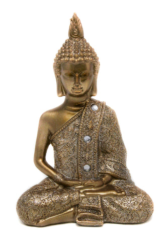 Meditating Buddha - Gold and Glitter