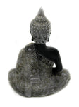 Meditating Buddha - Black & Silver