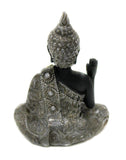 Blessing Buddha - Black & Silver