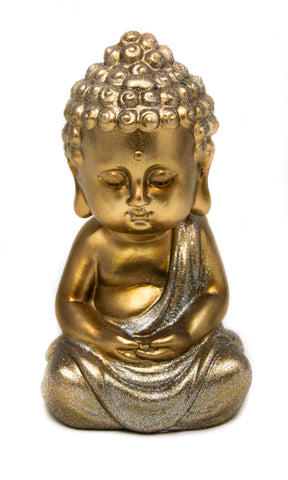 Meditating Baby Buddha - Gold & Sparkling