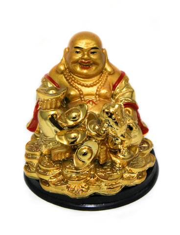 Laughing Buddha with Frog