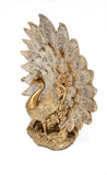 Gold Peacock Statue