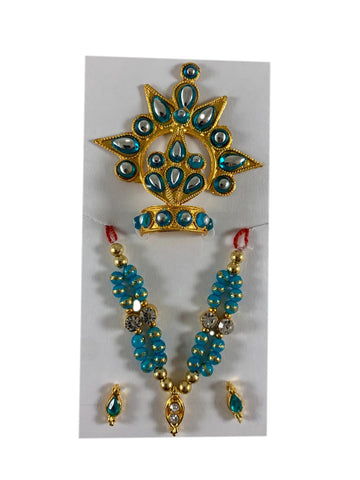 Lord Krishna Mukut & Necklace