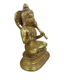 Hanuman Sitting & Blessing Brass Statue