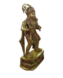 Hanuman Standing Coloured Brass Statue