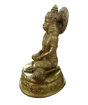 Hanuman Sitting & Meditating Brass Statue