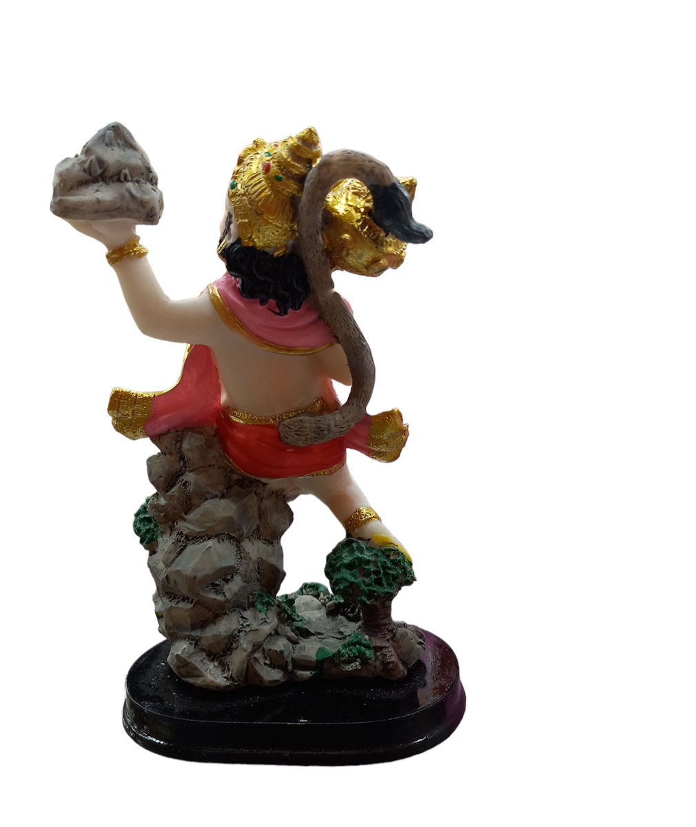 Hanuman Lifting Sanjivani Mountain Resin Statue – India Sajawat & Puja Hut