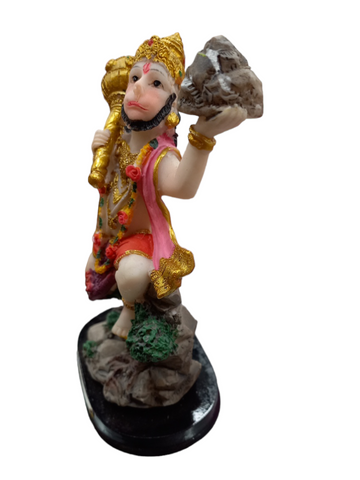 Hanuman Lifting Sanjivani Mountain Resin Statue – India Sajawat & Puja Hut