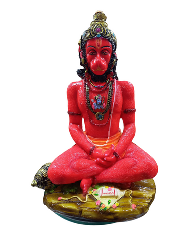 Red Hanuman Marble Statue