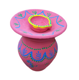 Clay Kalash with Lid and Diya